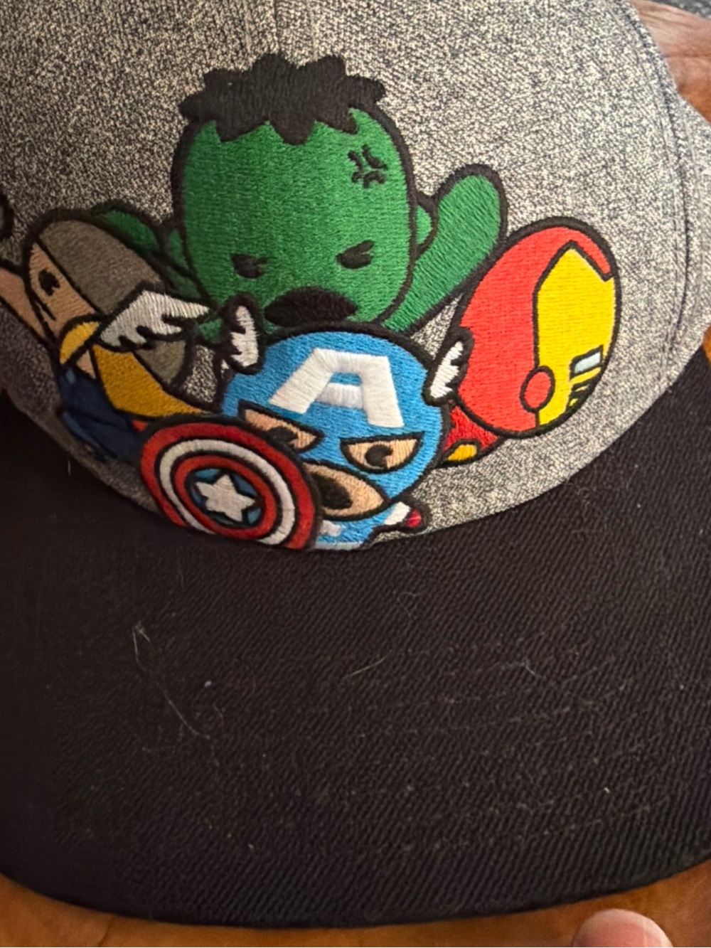Marvel Superhero Patch Cap - Gray & Black